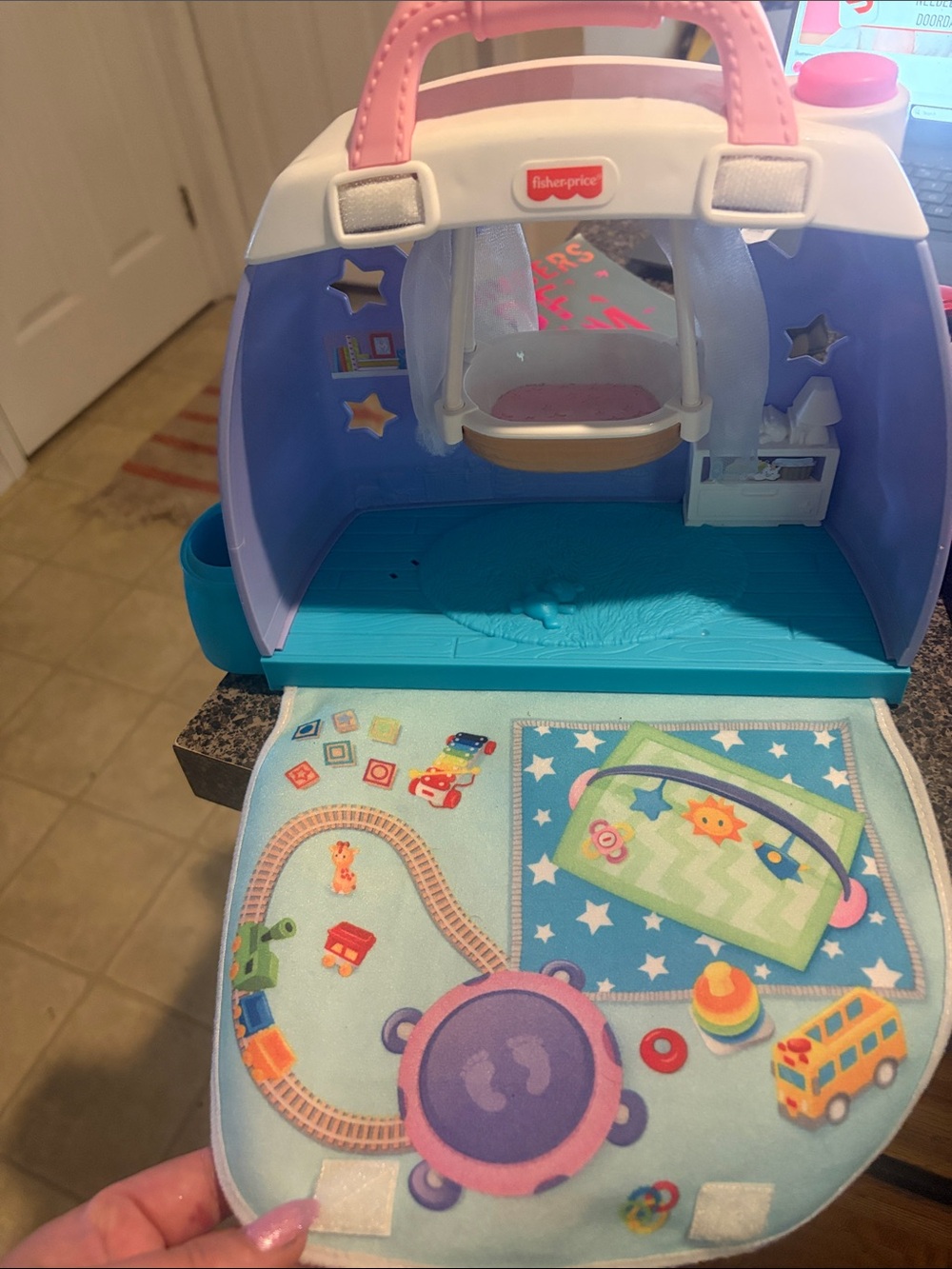 Fisher-Price Little People Baby Nursery Portable Playset for Kids